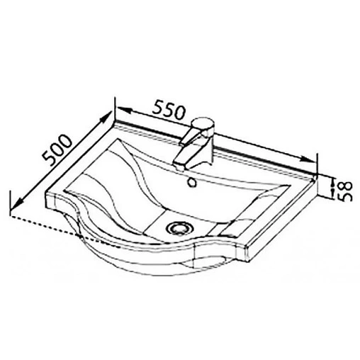 Раковина Aquanet Everson 55 белый ECB58551