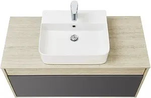 Тумба-умывальник подвесная Aquaton Лофт Урбан 100 графит/орегон 1A2477K0LQX60, 5