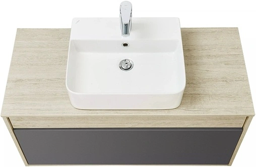 Тумба-умывальник подвесная Aquaton Лофт Урбан 100 графит/орегон 1A2477K0LQX60