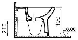Биде напольное VitrA S20 белый 5509B003-0288 Биде напольное VitrA S20 белый 5509B003-0288, 2