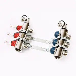 Группа коллекторная с расходомерами 3 отвода 1&quot;в/в x ¾&quot;ек Uni-fitt 440E4303, 3