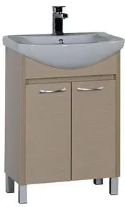 Тумба-умывальник напольная Aquanet Донна 60 дуб светлый 00168929+00168863, 1