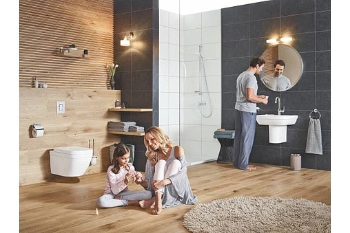 Комплект 5 в 1 Grohe Solido 39536000 с кнопкой Arena Cosmo 38844000 хром глянцевый