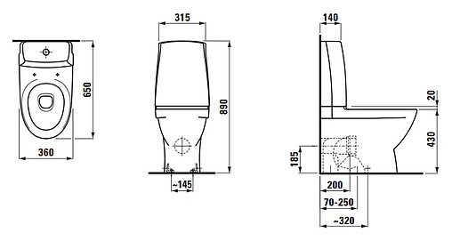 Унитаз-компакт Laufen Pro-N белый 8.2795.2.000.780.1 Унитаз-компакт Laufen Pro-N белый 8.2795.2.000.780.1