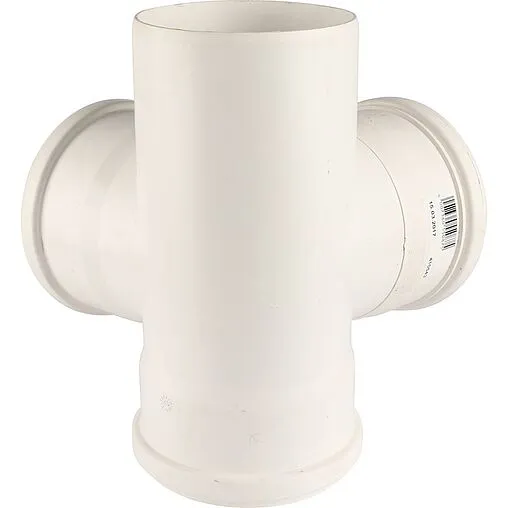 Крестовина двухплоскостная внутренняя бесшумная D=110x110x110мм Угол 87° Rehau Raupiano Plus 11215641003