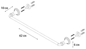 Полотенцедержатель Fixsen Best хром FX-71601A, 3