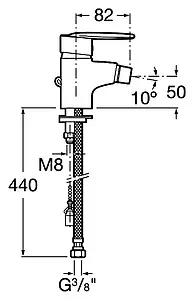 Смеситель для биде Roca Vectra хром 5A6161C00, 2