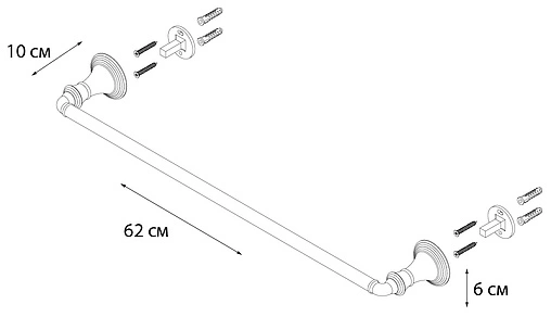 Полотенцедержатель Fixsen Best хром FX-71601A