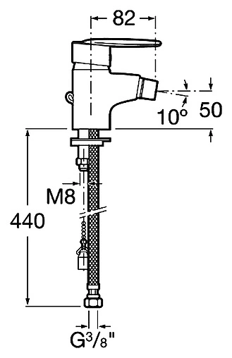 Смеситель для биде Roca Vectra хром 5A6161C00