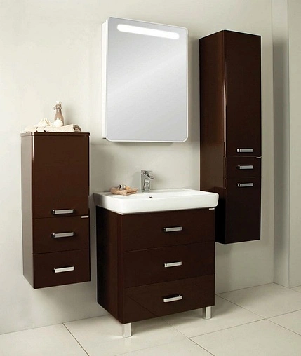 Тумба-умывальник напольная Aquaton Америна 80 H тёмно-коричневый 1A1694K1AM430