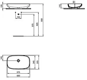Раковина Ideal Standard i.Life B 60 белый T508701 Раковина Ideal Standard i.Life B 60 белый T508701, 2