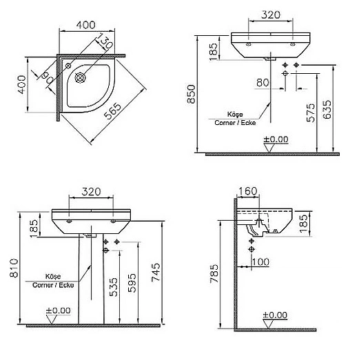 Раковина VitrA S50 40 белый 5306B003-0999