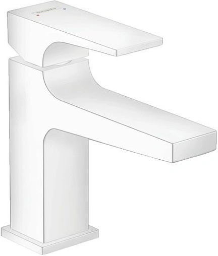 Смеситель для раковины Hansgrohe Metropol 100 белый матовый 32500700