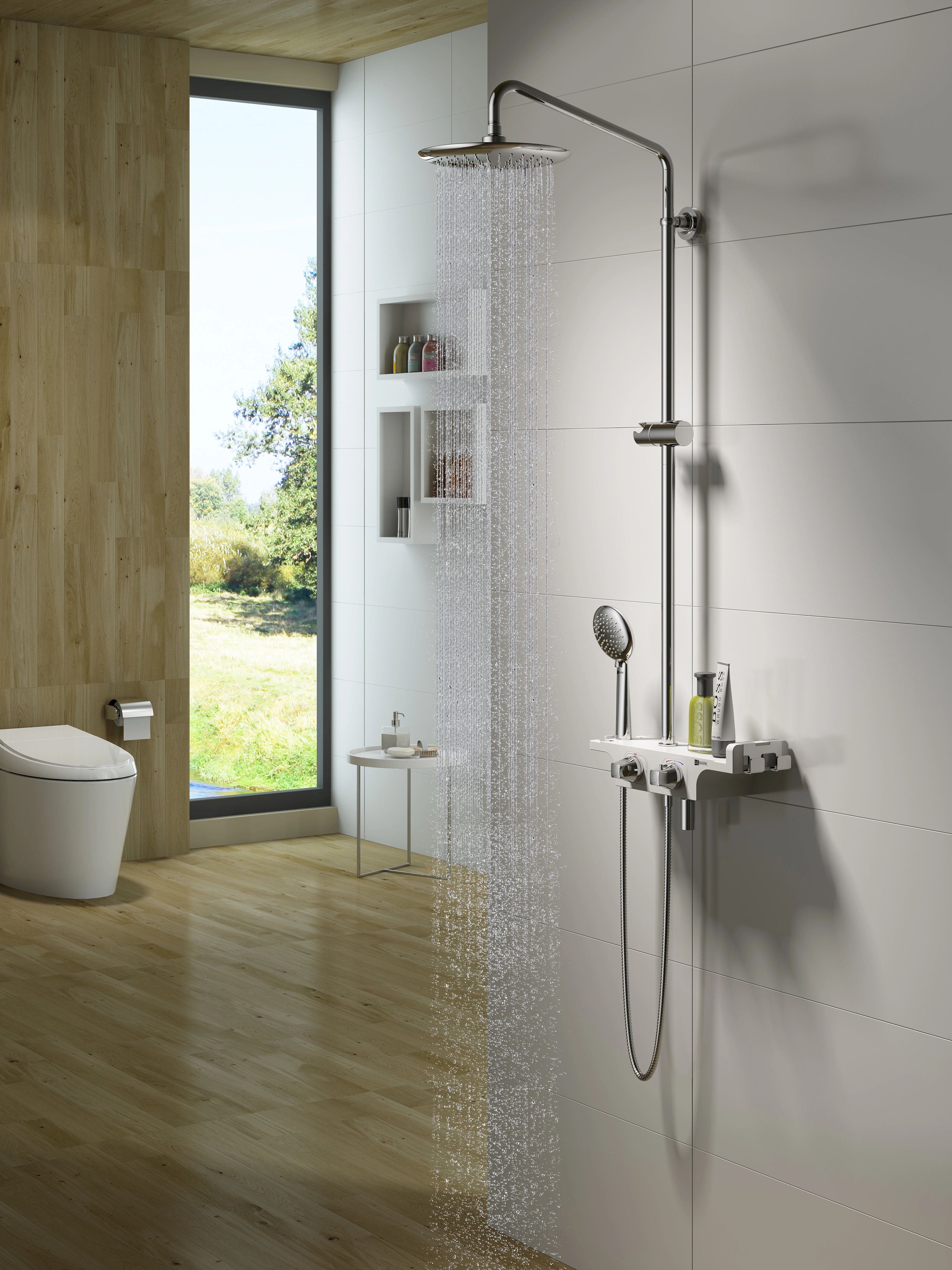 Душевая система с термостатом для ванны Lemark Tropic хром LM7008C