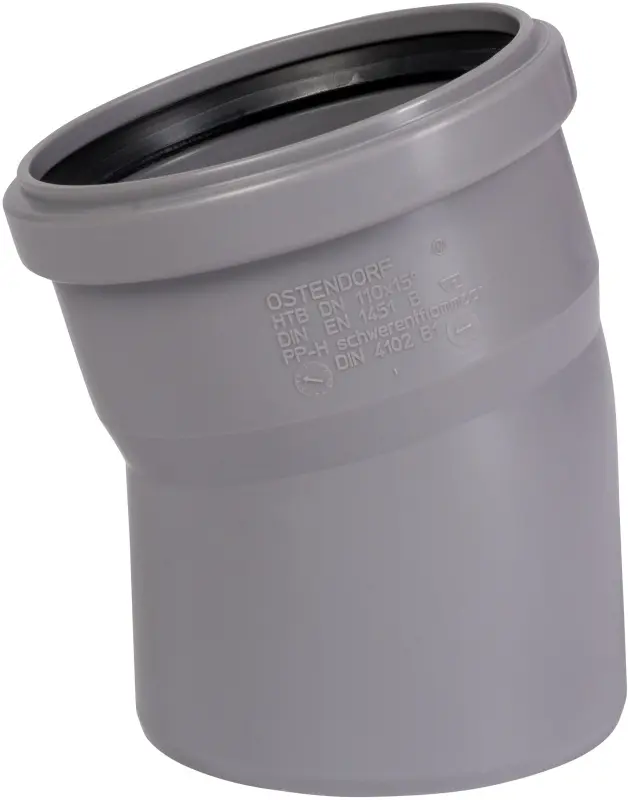 Отвод внутренний D=110мм Угол 15° Ostendorf HTB 115100, 1