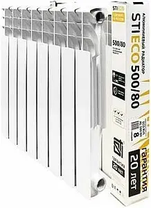 Радиатор алюминиевый 8 секций STI ECO RUS AL 500/80 Радиатор алюминиевый 8 секций STI ECO RUS AL 500/80, 3