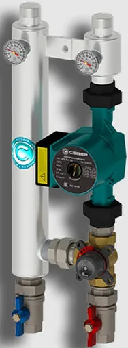 Насосный модуль с 3-х ходовым смесительным клапаном 1"в х 1"н Север-R-S25/6(Aisi) 1955093 с насосом Север-UPS 25-6 Насосный модуль с 3-х ходовым смесительным клапаном 1"в х 1"н Север-R-S25/6(Aisi) 1955093 с насосом Север-UPS 25-6