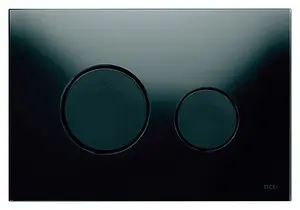 Клавиша смыва для унитаза TECEloop 9240657 кнопки/черный глянцевый, панель/стекло черный, 1