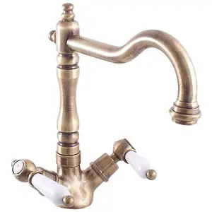 Смеситель для раковины Rav Slezak Morava retro бронза/белый MK521.5/8SM Смеситель для раковины Rav Slezak Morava retro бронза/белый MK521.5/8SM, 1