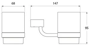 Стакан IDDIS Renior хром L043 Стакан IDDIS Renior хром L043, 2