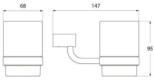 Стакан IDDIS Renior хром L043