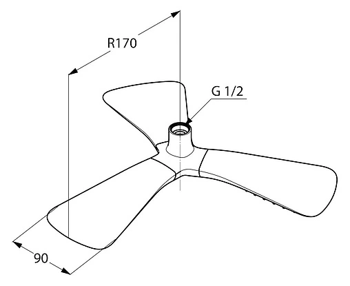 Лейка верхнего душа Kludi Fizz белый/хром 6757805-00