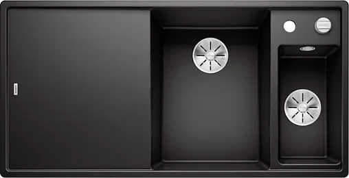 Мойка кухонная Blanco Axia III 6 S 100 R (доска стекло) черный 525850