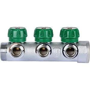 Коллектор регулирующий проходной 3 отвода 1"в/н x ½"н Stout SMB-6849-011203 Коллектор регулирующий проходной 3 отвода 1"в/н x ½"н Stout SMB-6849-011203, 5