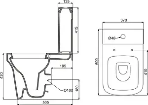 Унитаз-компакт BelBagno Marco белый BB118CP+BB118T Унитаз-компакт BelBagno Marco белый BB118CP+BB118T, 2