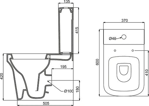 Унитаз-компакт BelBagno Marco белый BB118CP+BB118T
