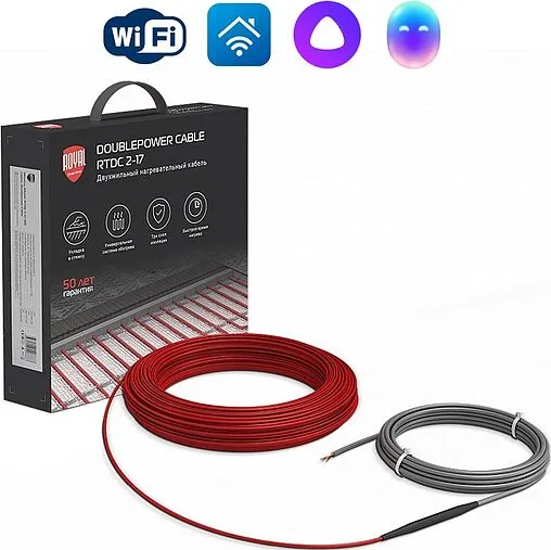 Теплый пол (нагревательный кабель) Royal Thermo Doublepower Cable 100Вт 0,8м² RTDC 2-17-100