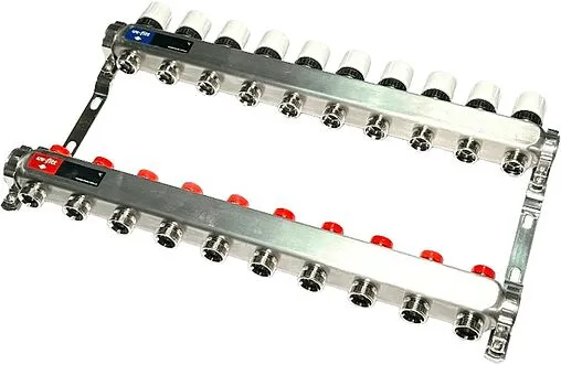Группа коллекторная без расходомеров 10 отводов 1&quot;в/в x ¾&quot;ек Uni-fitt TECHNO 451W4310