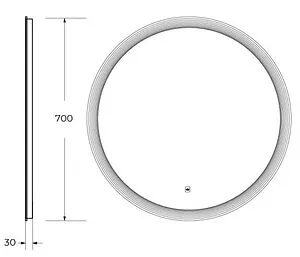Зеркало с подсветкой Cezares Eco 70x70 CZR-SPC-ECO-700-LED-TCH Зеркало с подсветкой Cezares Eco 70x70 CZR-SPC-ECO-700-LED-TCH, 2
