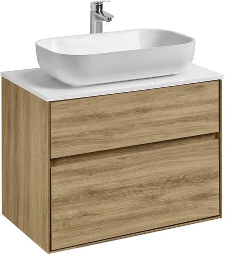 Тумба-умывальник подвесная Aquaton Либерти 75 дуб эльвезия 1A2795K3LY010