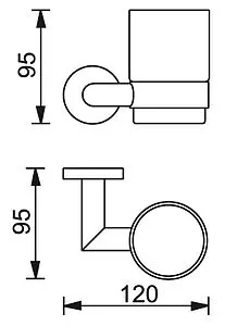 Стакан Aquanet хром 3684 Стакан Aquanet хром 3684, 2