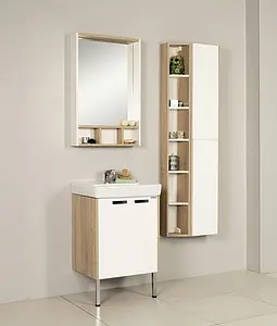 Тумба-умывальник напольная Aquaton Йорк 60 белый/дуб сонома 1A1702K1YOAD0 Тумба-умывальник напольная Aquaton Йорк 60 белый/дуб сонома 1A1702K1YOAD0, 3