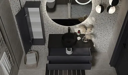 Тумба-умывальник подвесная Raval Decent 100 антрацит Dec.01.100/A/RL