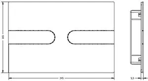 Клавиша смыва для унитаза ArtCeram INOX 713.000.BS нержавеющая сталь, 2