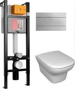 Комплект 5 в 1 Jacob Delafon Vox E21770RU-00 с кнопкой E4316-CP хром глянцевый, 1