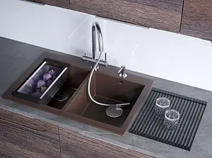 Мойка кухонная Omoikiri Bosen 80-2-BL черный 4993836, 5