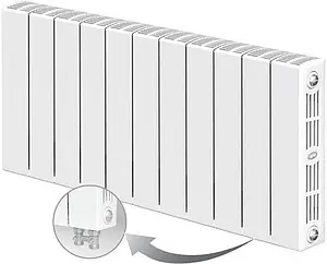 Радиатор биметаллический 11 секций нижнее правое подключение Rifar Supremo Ventil 350 RSVR35011, 1