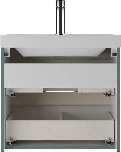 Тумба-умывальник подвесная Домино Dune 60 олива DD2504T+4627173210164