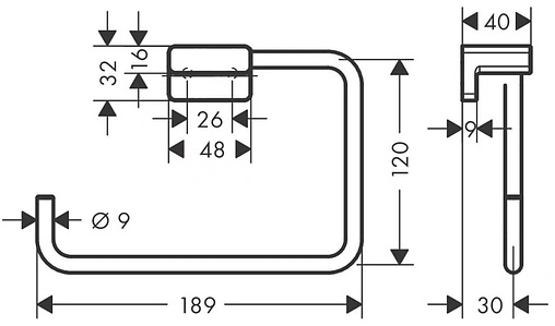 Полотенцедержатель Hansgrohe AddStoris шлифованная бронза 41754140