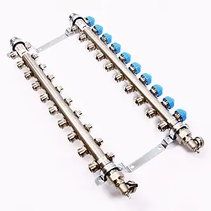 Группа коллекторная без расходомеров 10 отводов 1"н/н x ¾"ек Uni-fitt 456W4310 Группа коллекторная без расходомеров 10 отводов 1"н/н x ¾"ек Uni-fitt 456W4310, 2