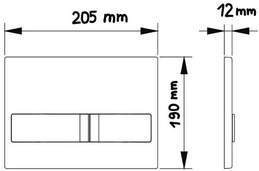 Клавиша смыва для унитаза beWash Fide P03MC 500RZVP0300MKK000001 хром матовый