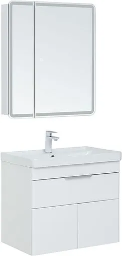 Тумба под умывальник Aquanet Ирис new 71 белый глянец 00310149