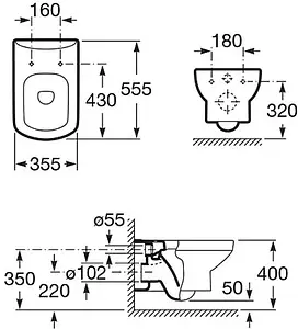Комплект 4 в 1 Roca Dama Senso 893104680, 3