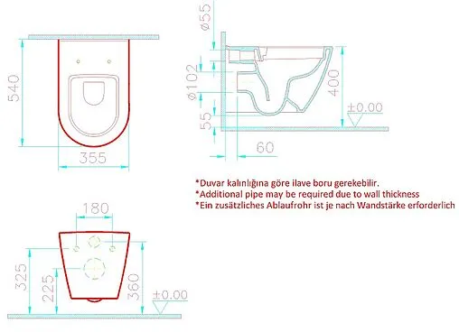Комплект 5 в 1 VitrA Sanibelle SmoothFlush 9878B003-7200 с кнопкой хром глянцевый Комплект 5 в 1 VitrA Sanibelle SmoothFlush 9878B003-7200 с кнопкой хром глянцевый