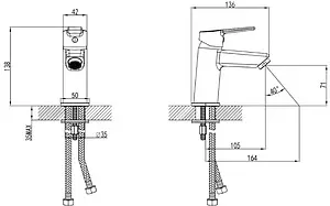 Смеситель для раковины Milardo Stripe хром STRSB00M01 Смеситель для раковины Milardo Stripe хром STRSB00M01, 2