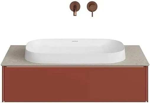 Тумба-умывальник подвесная Kerama Marazzi Magica 90 венецианский красный матовый MA.90.1\VR.M+MA.wb.42+